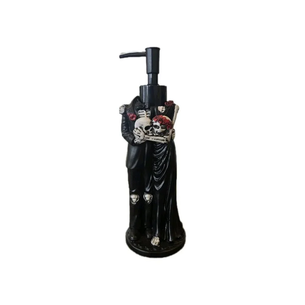 New Black Bride & Groom Headless Wedding Halloween Soap Dispenser Spooky